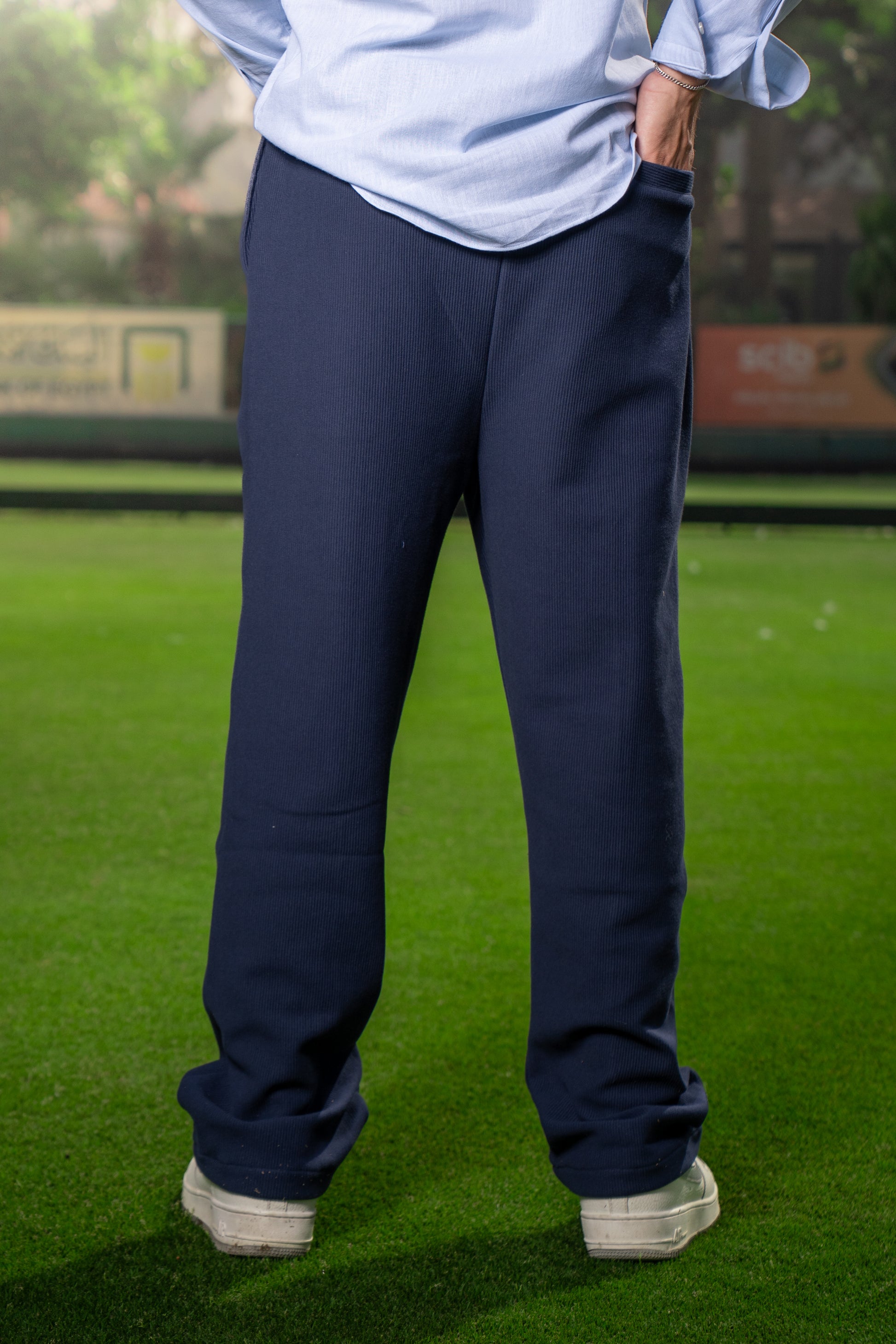 Striped Navy Trousers